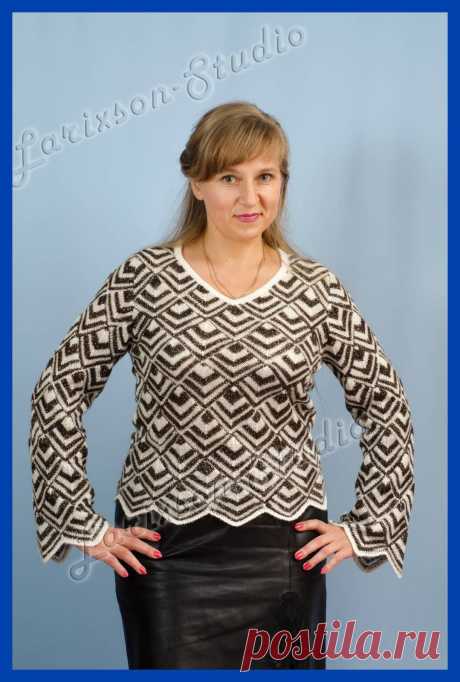 МАШИННОЕ ВЯЗАНИЕ..Джемпер в стиле Patchwork (ПЭЧВОРК). МК.