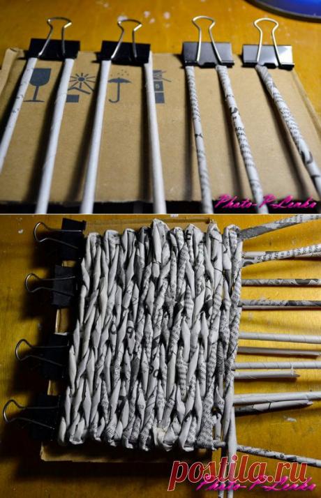 ПЛЕТЕМ ИЗ ГАЗЕТНЫХ ТРУБОК | PhotopLenka