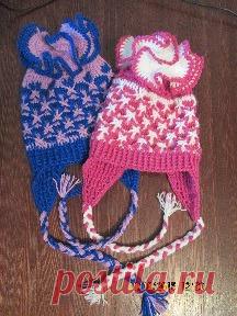 МК по вязанию детской шапочки рисунком 