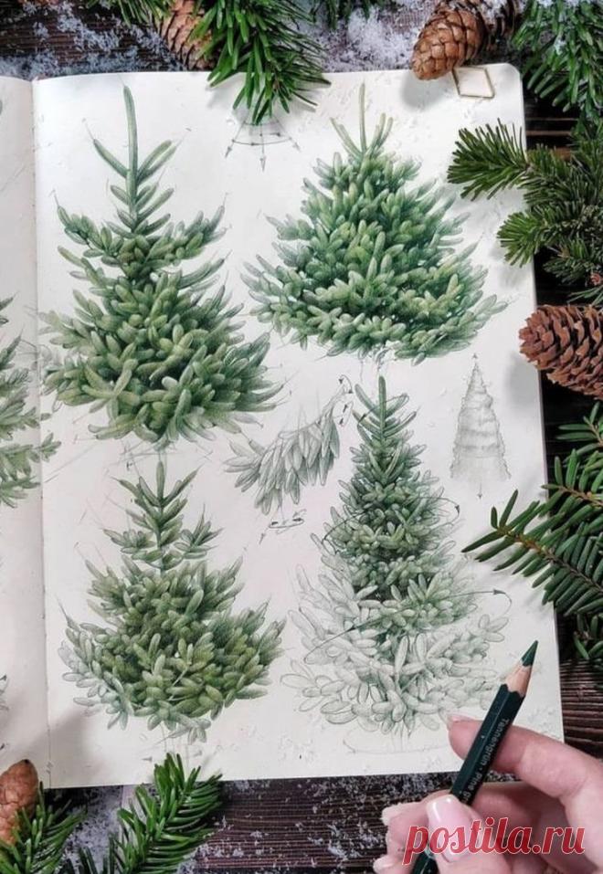 Рисуем ёлку.