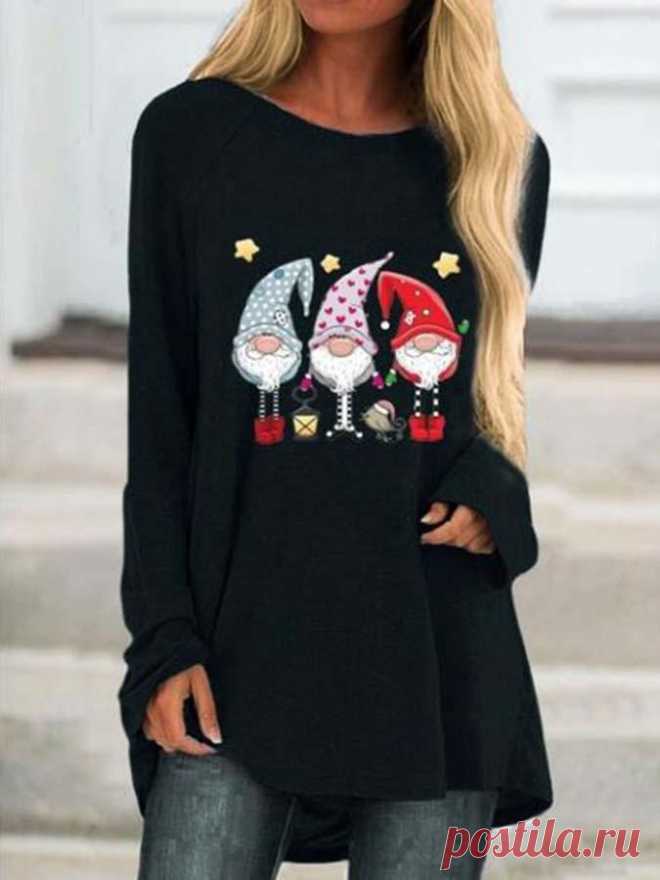 Повседневная Круглый Шеи Рубашки & Блузки&Рубашки – glamtome