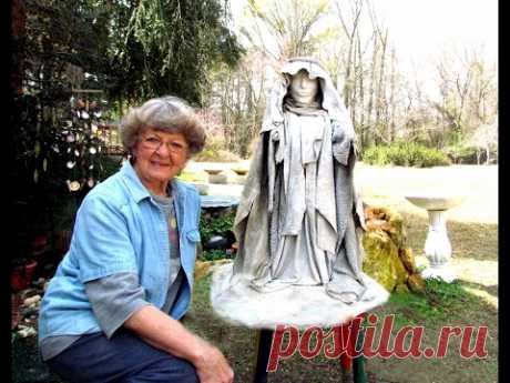 Portland Cement Draped Statue In Ga