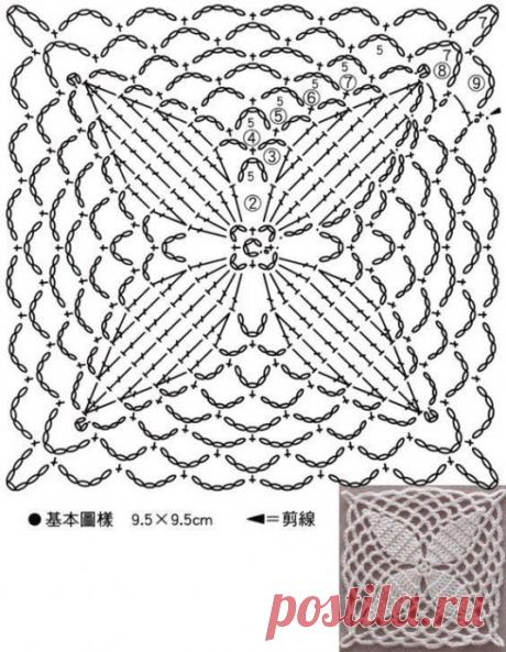 Квадратные мотивы в копилочку мастерицы! из категории Интересные идеи – Вязаные идеи, идеи для вязания