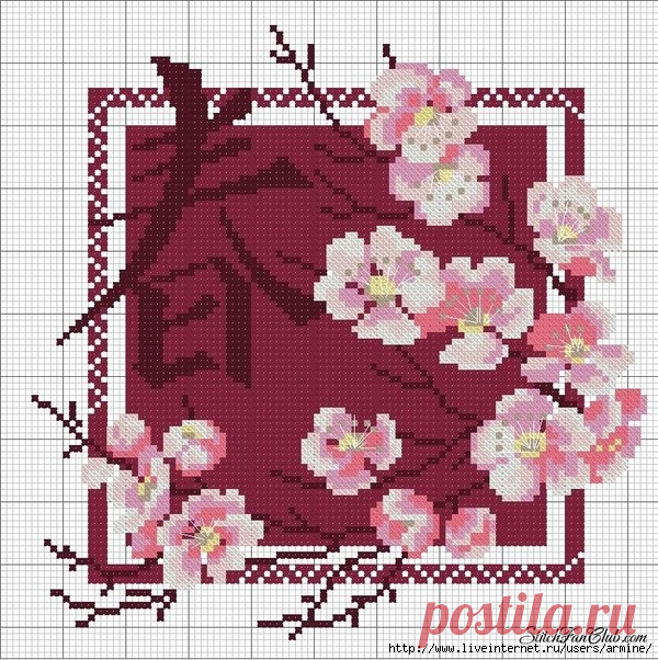 ВЫШИВКА САКУРЫ