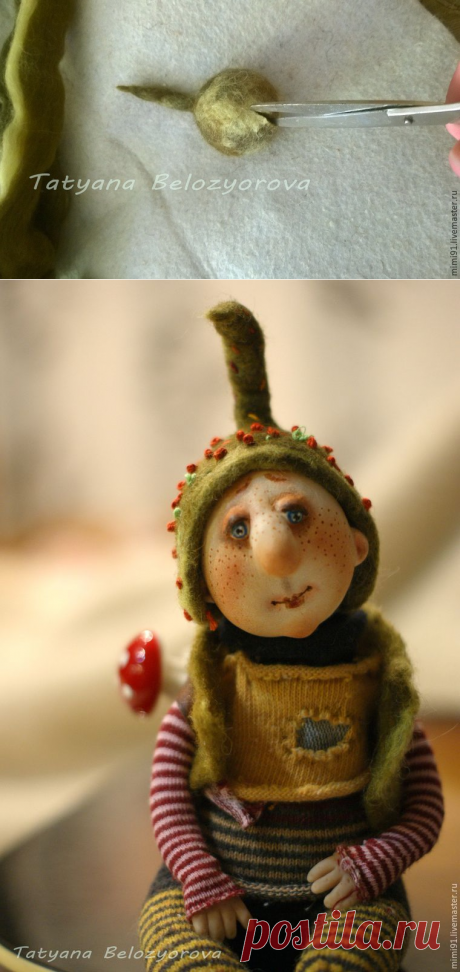 Валяем шапку для куклы, быстро и просто - Ярмарка Мастеров - ручная работа, handmade