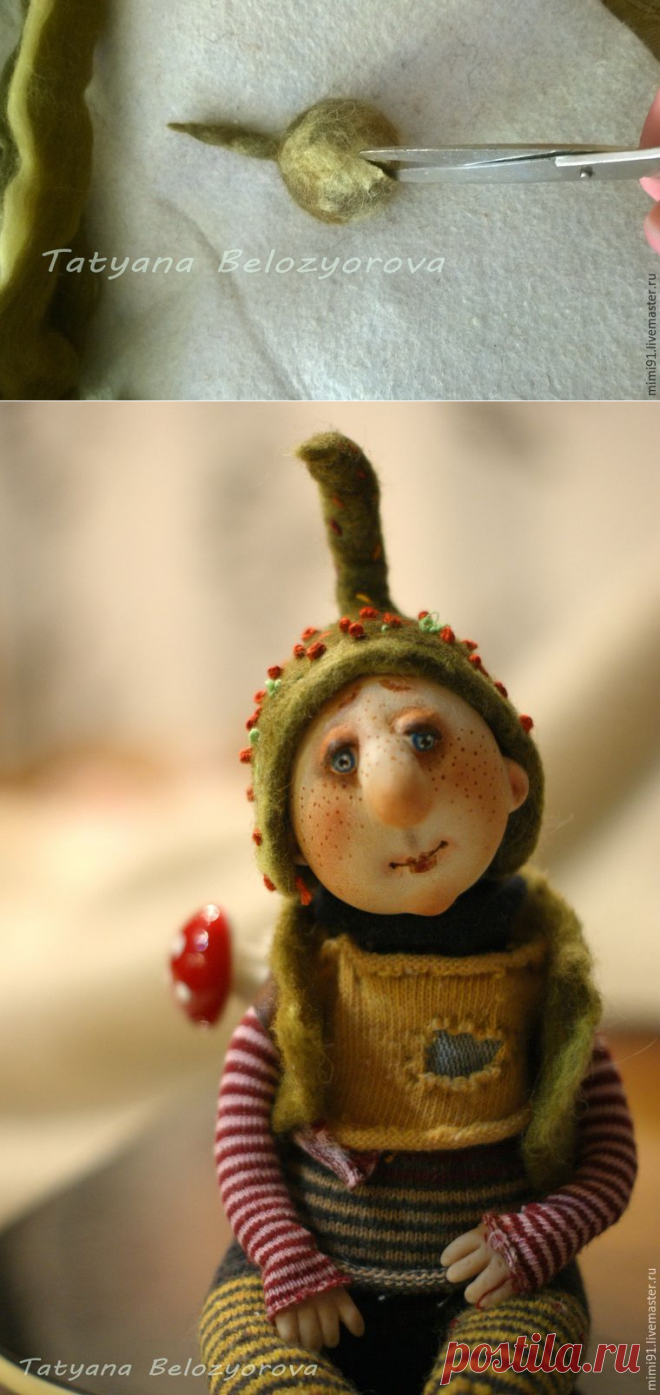 Валяем шапку для куклы, быстро и просто - Ярмарка Мастеров - ручная работа, handmade