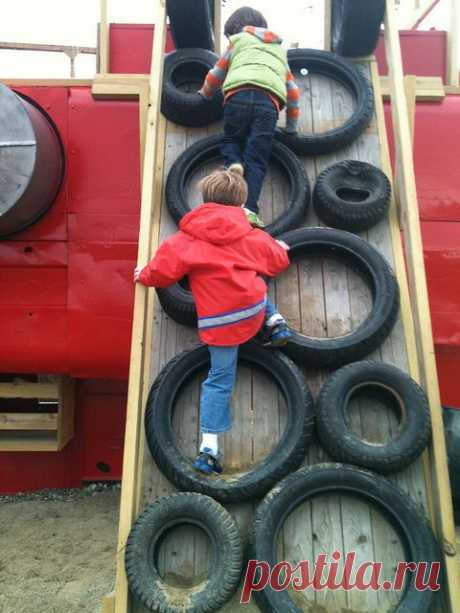 Tire climbing, via Flickr. | every day things