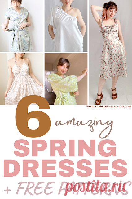 Sew 6 Easy Spring Dresses – Free Patterns & Videos - Sparrow Refashion: A Blog for Sewing Lovers and DIY Enthusiasts