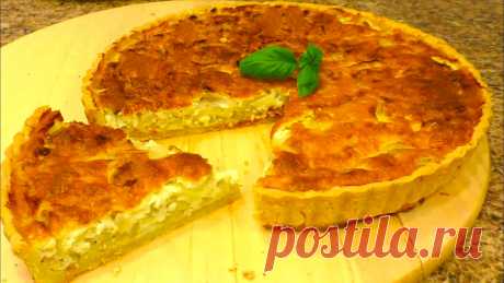 Популярный французский пирог - киш с луком, вкуснятина из самых доступных продуктов.