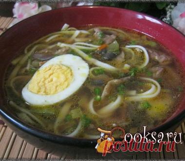 Суп рамэн со свининой и грибами фото рецепт приготовления