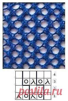 Узоры-сеточка, вяжем крючком