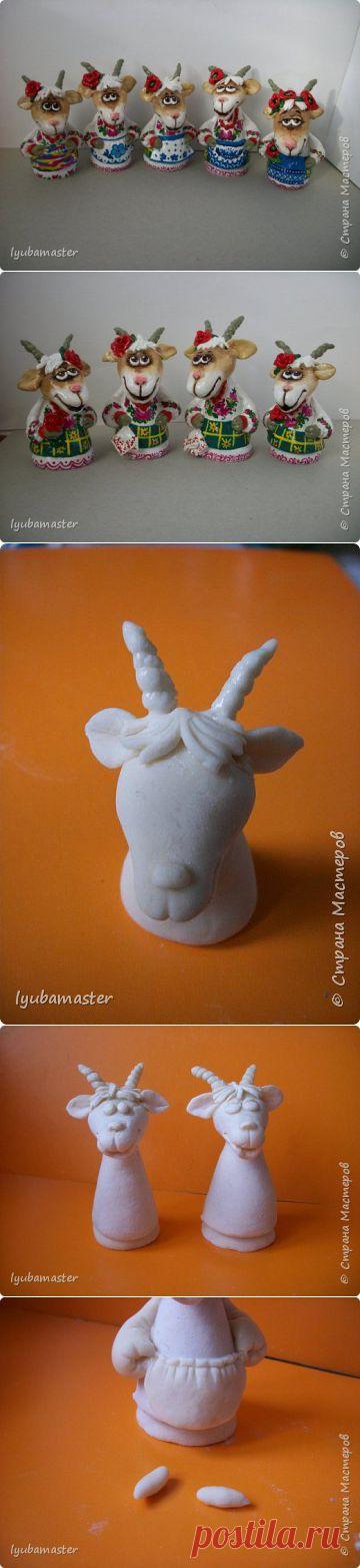 Козочки в фартушках из соленого теста - Сам себе волшебник