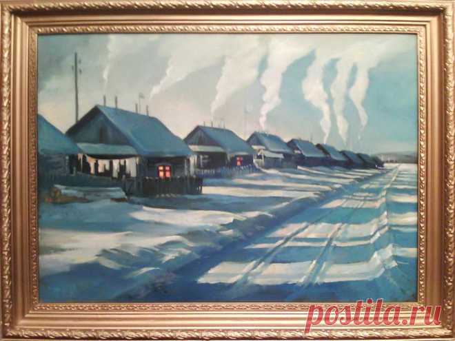 зимний вечер - Изобразительное искусство - Масло, акрил