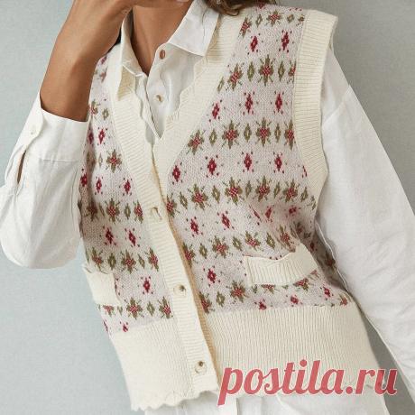 7 безрукавок спицами, которые можно связать самостоятельно. Идеи для весеннего сезона | Вяжем вместе! | Дзен