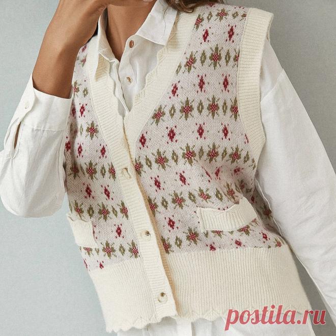 7 безрукавок спицами, которые можно связать самостоятельно. Идеи для весеннего сезона | Вяжем вместе! | Дзен