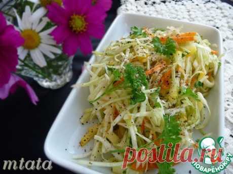 Салат из цуккини с капустой - кулинарный рецепт