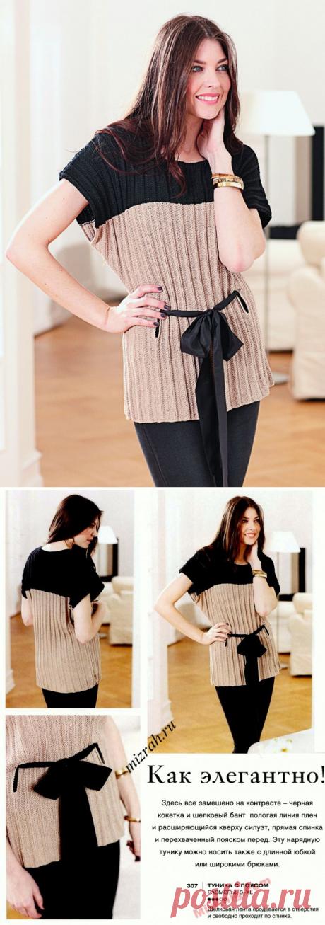 Просто и красиво: туника спицами от Burda
