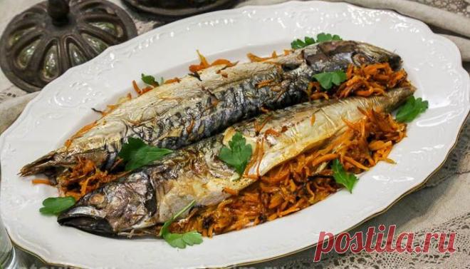 Скумбрия в фольге, запеченная на морковной подушке с апельсином. Рецепт с фото - Домашние рецепты приготовления вкусных блюд