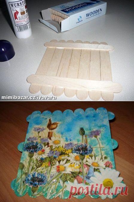 Декупаж на палочках.