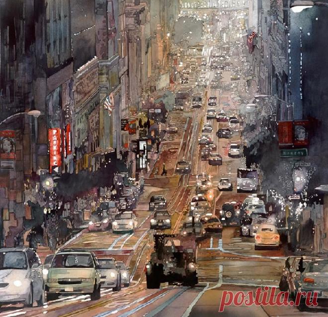 Пейзажи в акварелях Джона Салминена