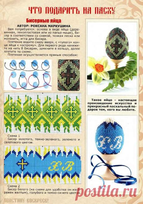 Бисерные пасхальные яйца