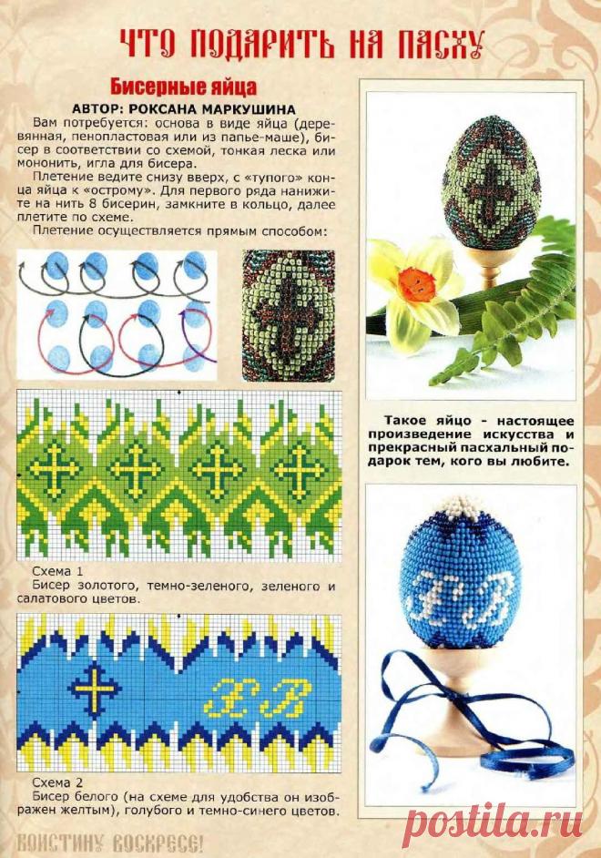Бисерные пасхальные яйца
