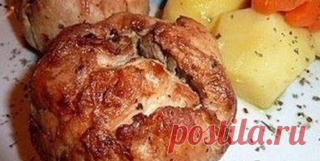 Курица с грибами или куриные бомбочки «Мясное гнездо»