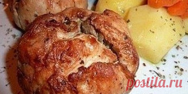 Курица с грибами или куриные бомбочки «Мясное гнездо»