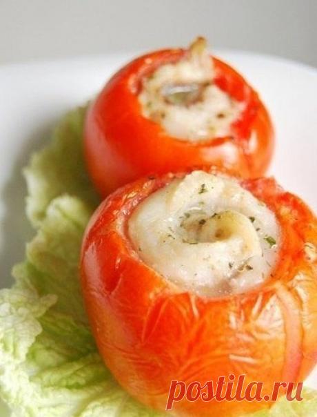 Как приготовить помидоры, запечённые с рыбным филе - рецепт, ингредиенты и фотографии