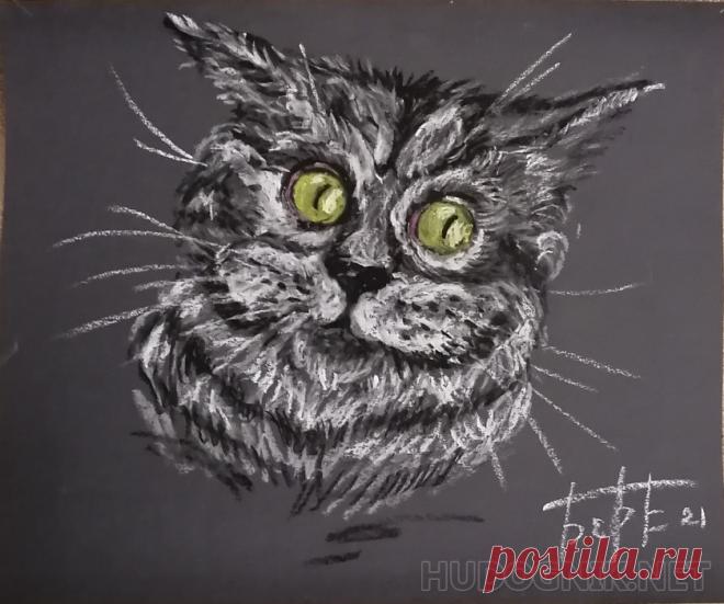 Картина Котик. Размеры: 28x22,7, Год: 2021, Цена: 2500 рублей Художник Борисова Елена Вячеславовна