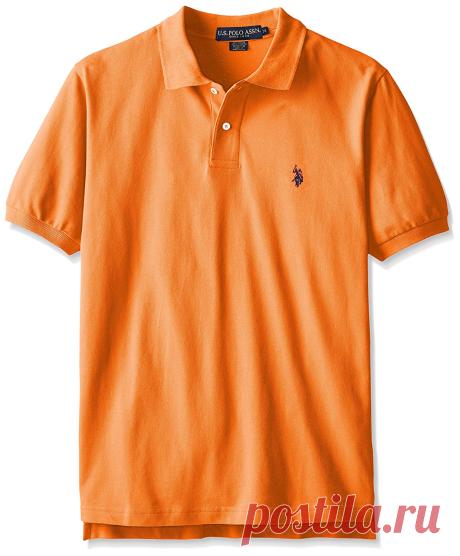U.S. Polo Assn. Men's Classic Polo Shirt, Canoe Orange, M at Amazon Men’s Clothing store: