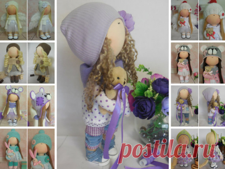 Handmade doll Tilda doll Textile doll Fabric by AnnKirillartPlace