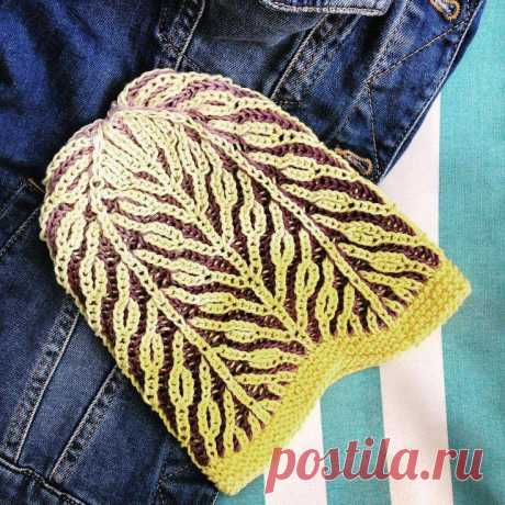 Вязание в технике бриошь и узор бриошь, brioche knitting, техника brioche knitting для начинающих видео