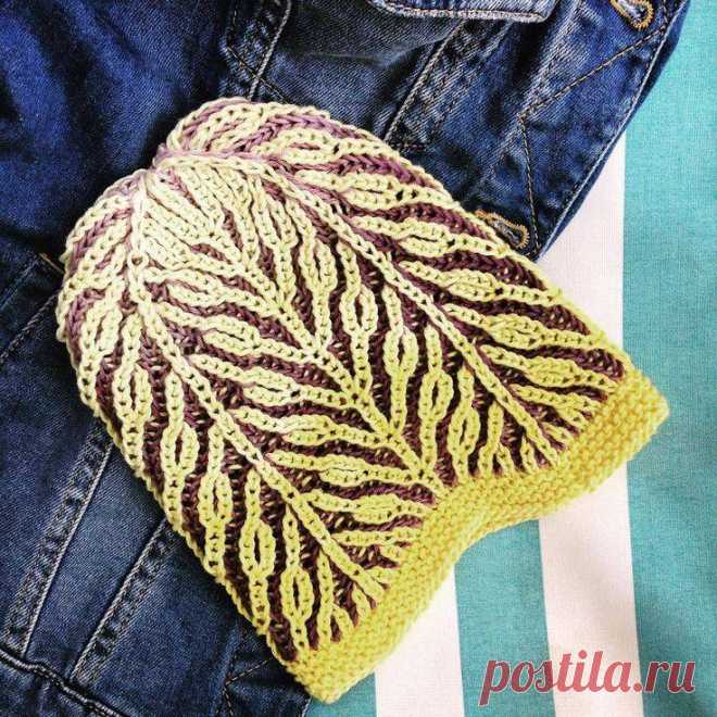 Вязание в технике бриошь и узор бриошь, brioche knitting, техника brioche knitting для начинающих видео