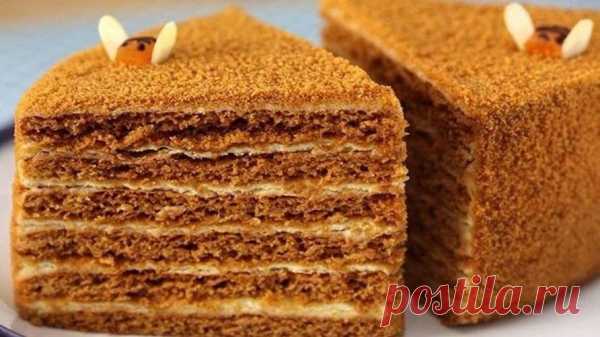 Торт медовик по классическому рецепту » Вкусно и полезно