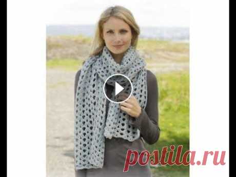ШАРФ крючком./Crochet SCARF. В этом мастер - классе, показываю как связать простой красивый женский шарф. Помощь каналу карта сбербанка 2202 2025 2572 1860...