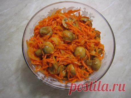 Морковь по - корейски с шампиньонами. Простой пошаговый рецепт с фото. | STASNET | Яндекс Дзен