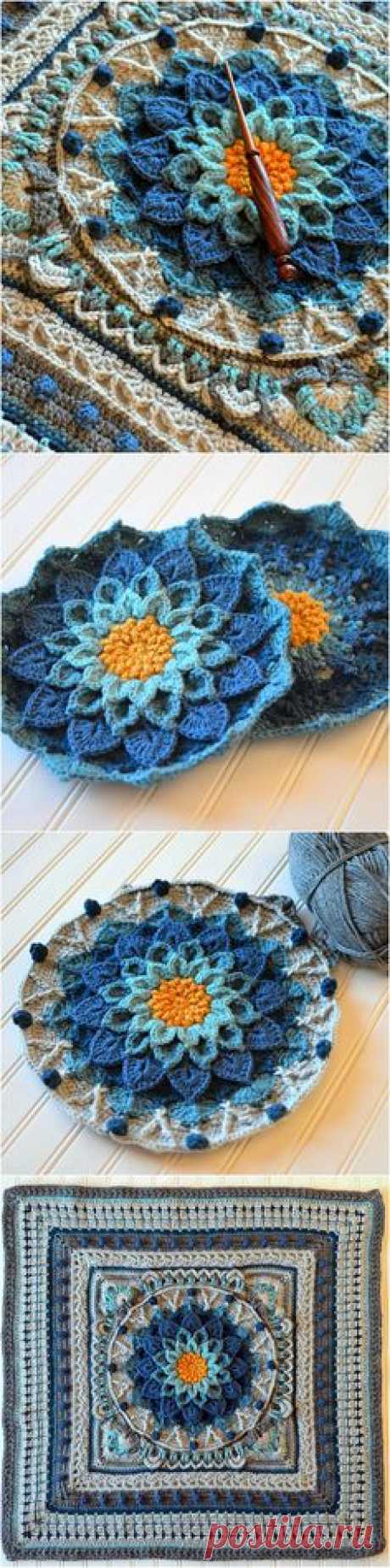 Around the Bases Afghan [Free Crochet Pattern] Around-the-Bases afghan is a crochet stitch sampler that turns YOUR favorite center block into an afghan. #crochet #square