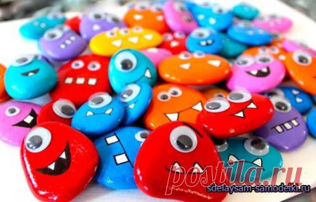 Пляжно-галечная тема: магнитики на холодильник | Своими руками