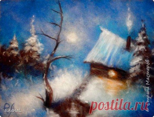 Картина из шерсти 