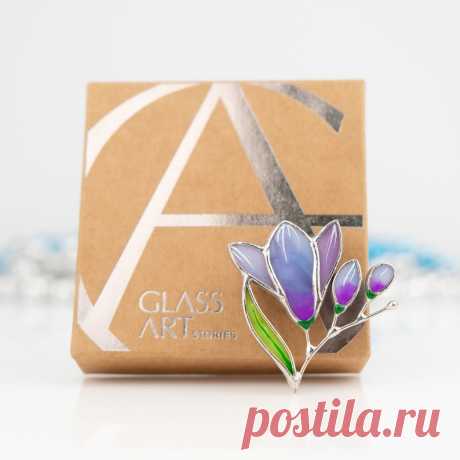 Freesia ramo vidrieras joyería Regalo del Día de las Madres Broche de flores de vidrieras personalizado Freesia vidrieras planta pin - Etsy Chile