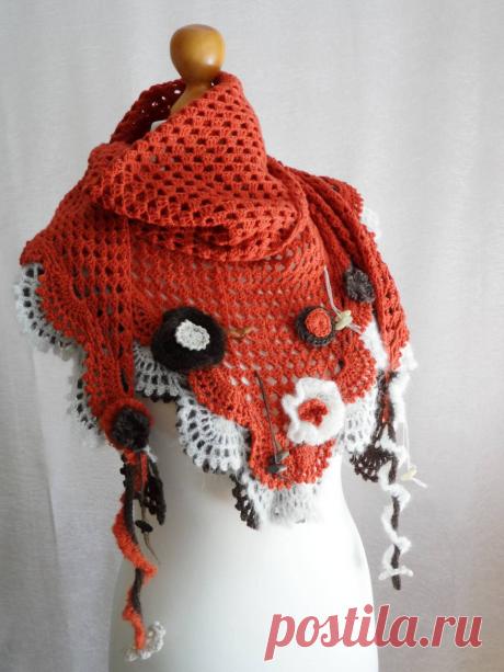 Шаль вязаная Boho.Autumn / KNITLY.com - блог о рукоделии, мастерклассы