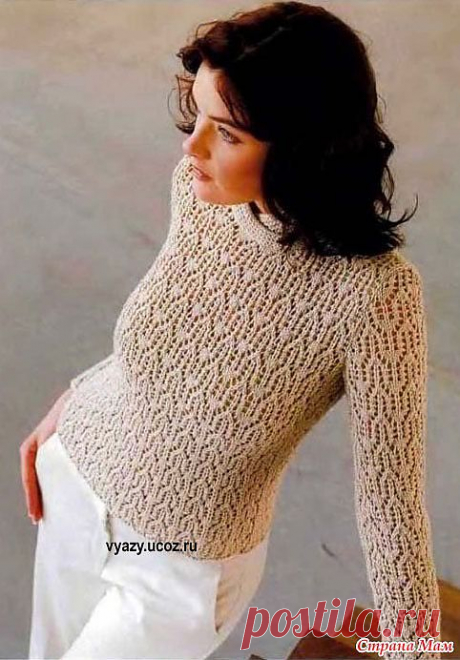 АЖУРНЫЙ СВИТЕР СПИЦАМИ: Дневник группы &quot;ВЯЗАНАЯ МОДА+ ДЛЯ НЕМОДЕЛЬНЫХ ДАМ&quot; - Страна Мам