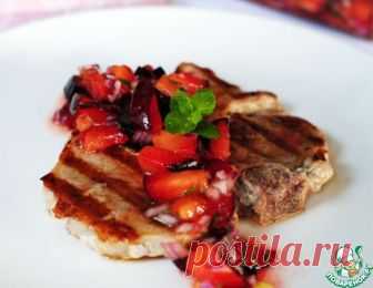 Котлета на косточке со сливовой сальсой – кулинарный рецепт