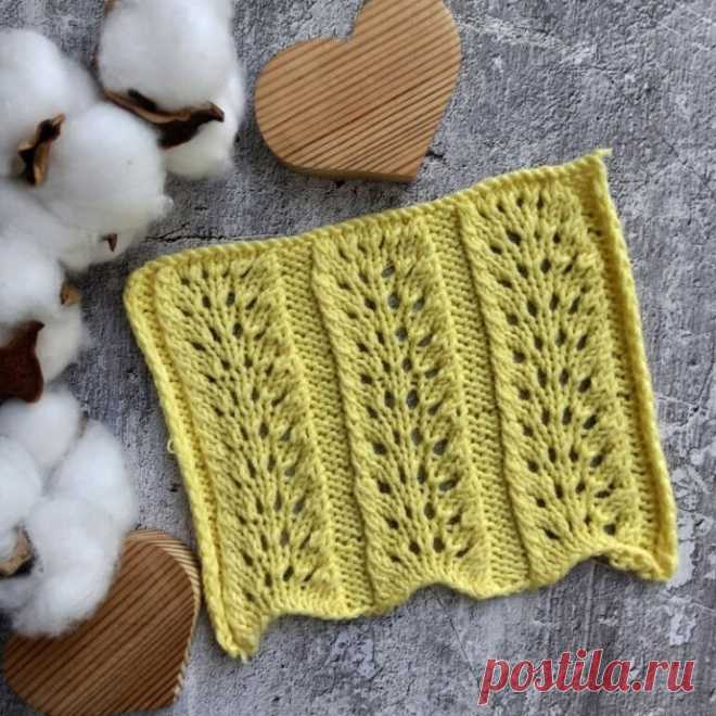 Ажурные дорожки спицами со схемой узора