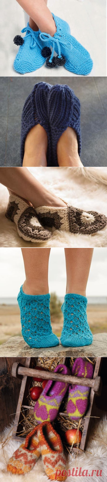 Вязание следков спицами - 40 схем с описанием