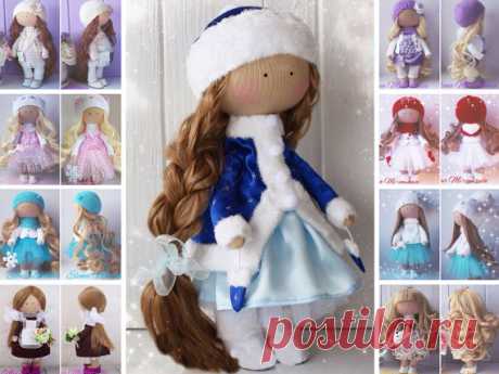 Christmas doll Handmade doll Rag doll Tilda by AnnKirillartPlace