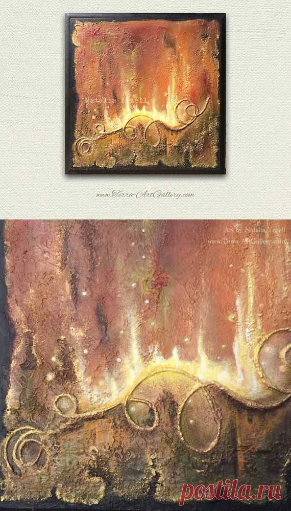 The Creative Fire abstract 10.5x10.5 one of a от TerraArtGallery