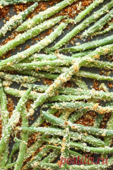 Baked Green Bean Fries - Damn Delicious Baked Green Bean Fries - Healthy, nutritious fries that you can eat guilt-free. And they're baked to absolute crisp-perfection!