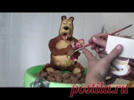 Торт &quot;Маша и Медведь&quot; (Cake Masha and the Bear) - YouTube